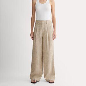 Everlane The Linen Way-High Drape Pant in Cornstalk Chambray Size 4